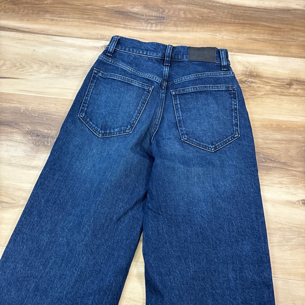 Madewell Perfect Vintage Wide Leg Jeans Women 24 Minimalist Denim Dark DM7893 - Picture 9 of 10